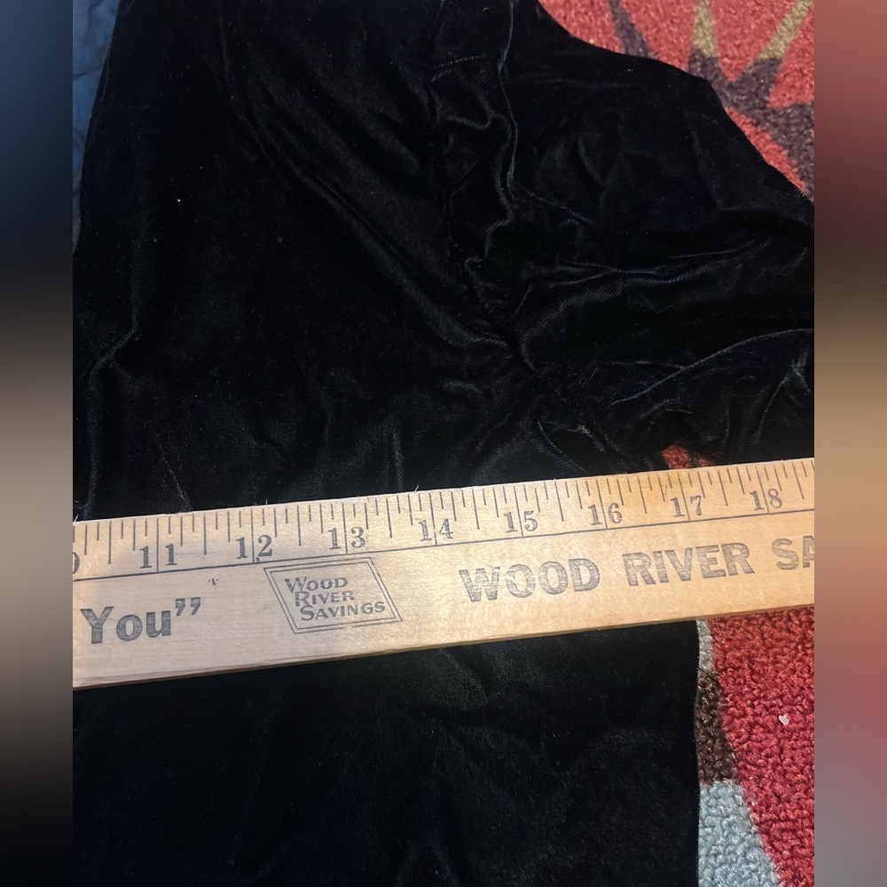 Vtg  Scott McClintock Black Velvet Bolero Jacket Puffy Shoulder Goth Sz M - Picture 7 of 8